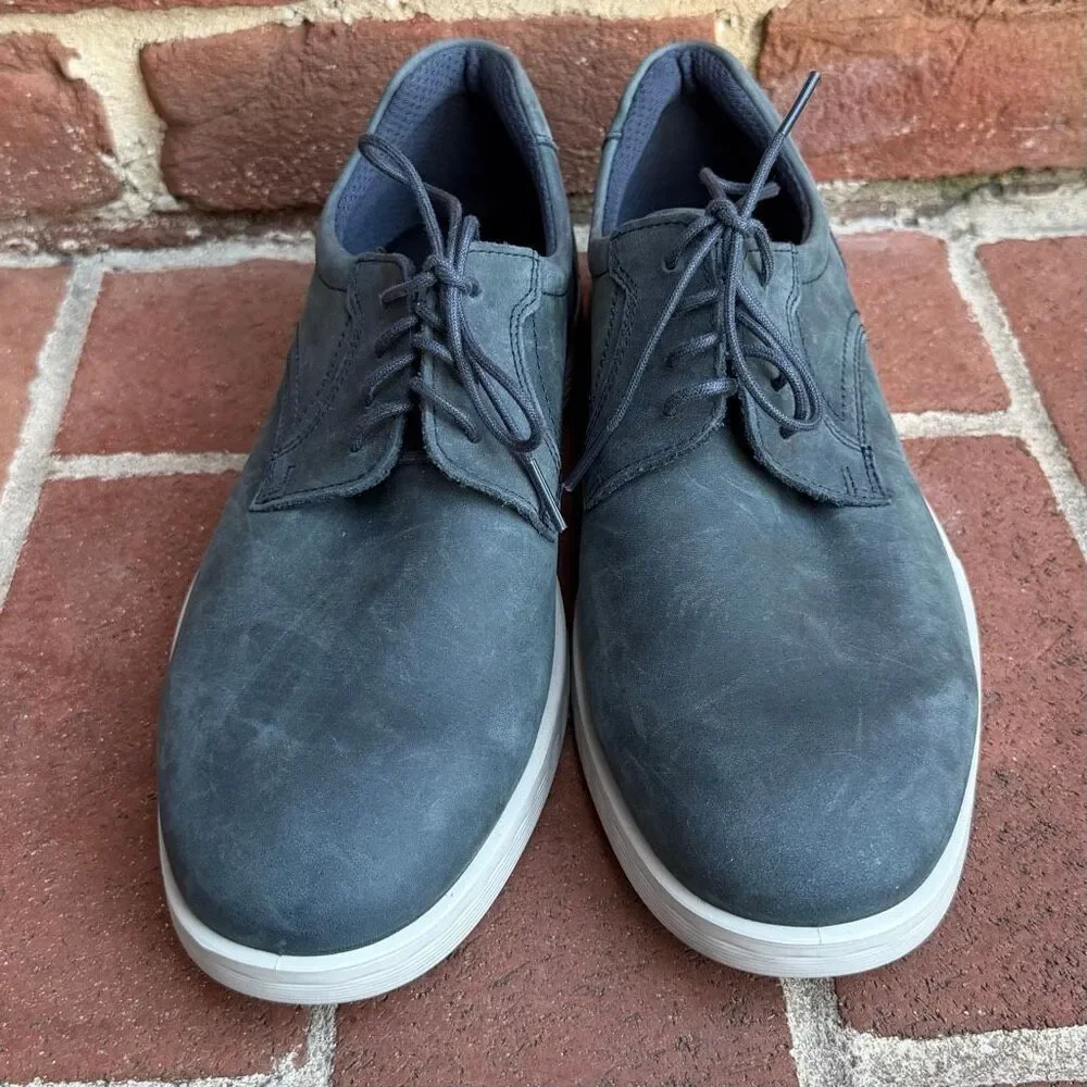 Ecco Men's Lite Hybrid Plain Toe Lace-up Nubuck Derby Shoes Blue SZ 41 us 7-7.5